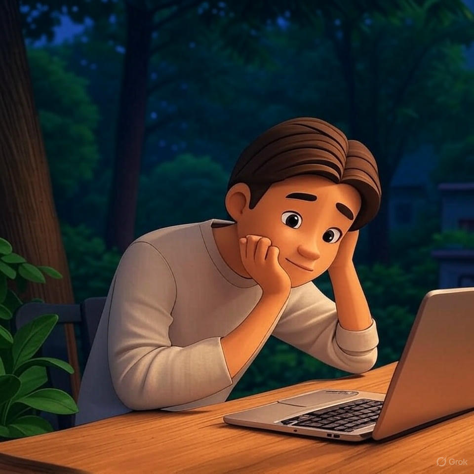 Man Using Laptop