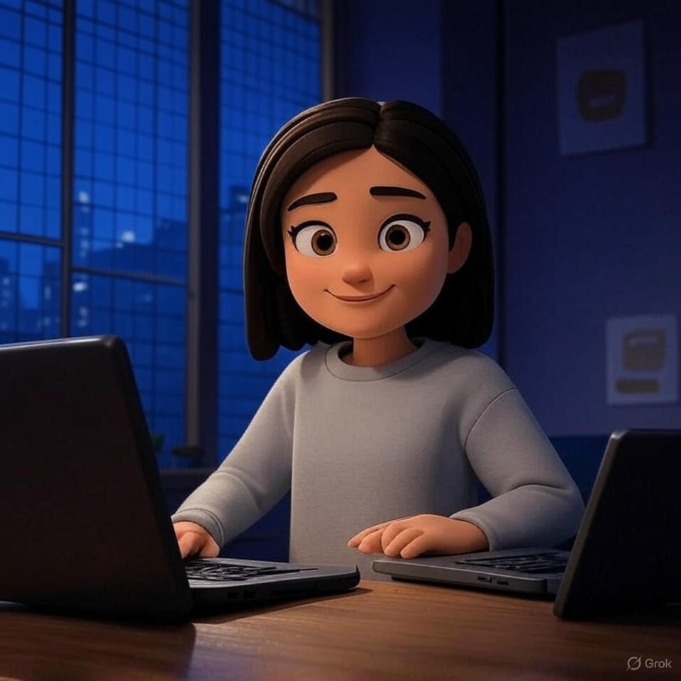 Woman Using Laptop